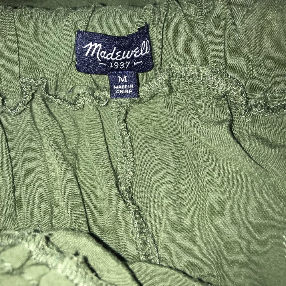 Madewell Army Green Pull On Jogger Pants - Picture 7 of 9
